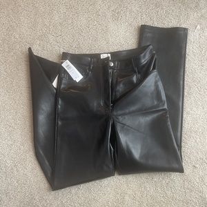 Aritzia - Melina TALL Black Leather Pants